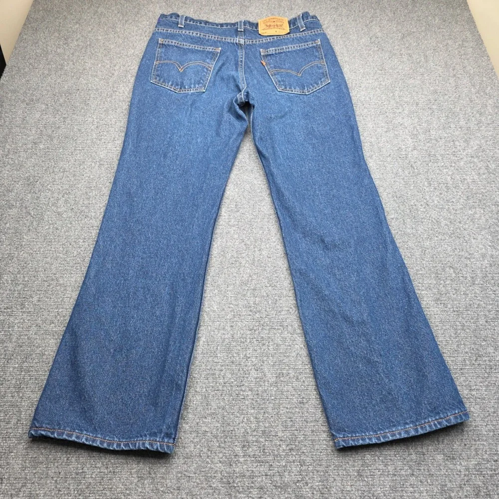 Vtg Levis 517 Orange Tab Jeans 36x30 Made in USA Aug 1996 Bootcut Denim 517-0215